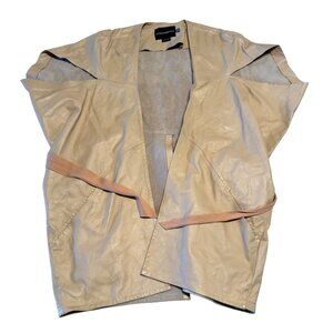 All Dressed Up Light Tan 100% Leather Jacket Women's Size Medium M